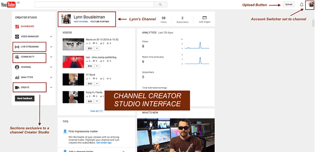 Управление контентом на канале YouTube администратором и несколькими пользователями