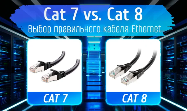 Иллюстрация к записи «Сравнение Cat 7 против Cat 8: какой кабель Ethernet выбрать»