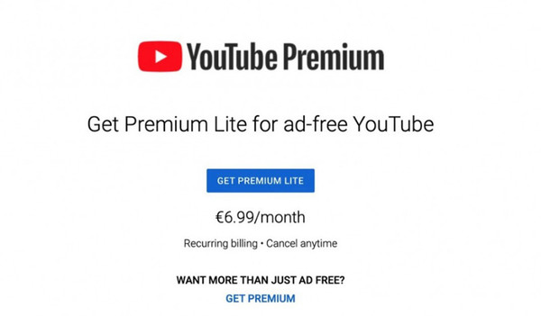 Дешёвая версия YouTube Premium позволит избавиться от рекламы в видео
