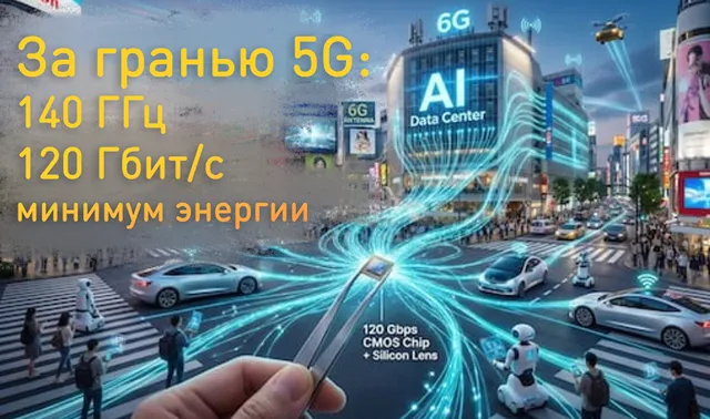 Иллюстрация к новости «Новый трансивер на 140 ГГц: 120 Гбит/с с минимальным энергопотреблением»