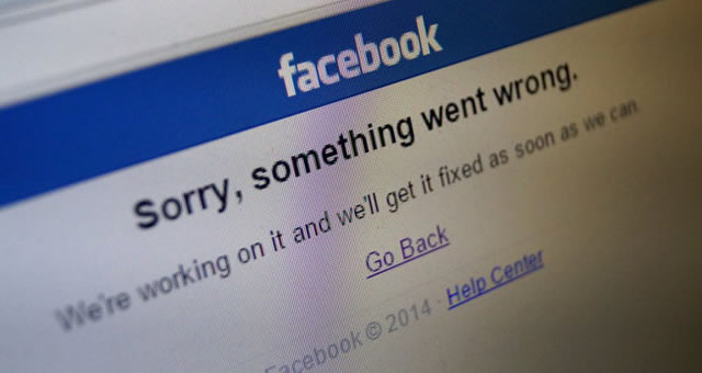Ошибки ввода логина пользователя и сброса пароля при входе на Facebook