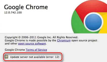 Недостаточно места для установки Google Chrome – ошибка 12