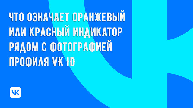 Что означает оранжевый или красный индикатор рядом с фотографией профиля в VK ID