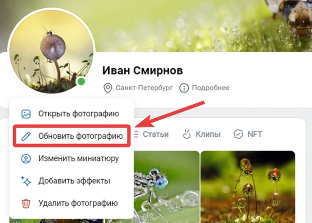 Как выбрать и установить главную фотографию для профиля ВКонтакте