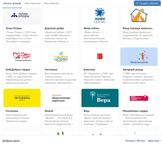 Как работает сервис «Добрые дела» на ВК: помощь НКО стала проще