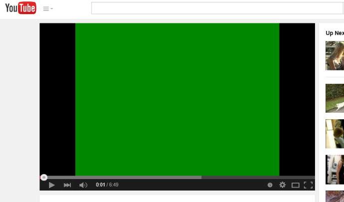 Почему плеер YouTube показывает зеленый экран вместо видео