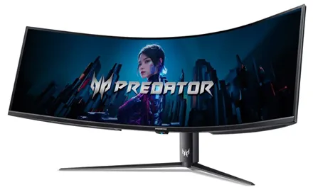 Acer Predator Z57 с 57-дюймовым экраном — это изогнутый Mini LED-дисплей, поглощающий большую часть периферийного пространства