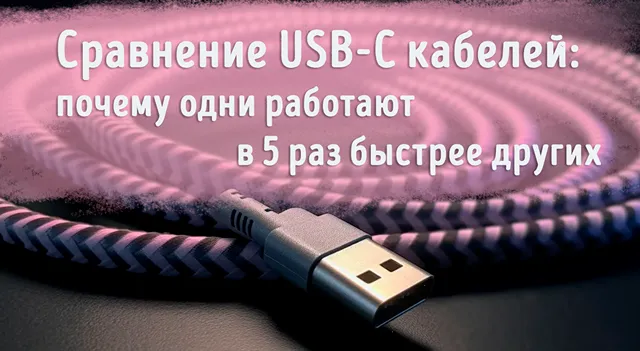 Пример качественного кабеля с разъёмом USB-C