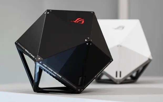 Wi-Fi 8-роутер ROG NeoCore от ASUS в чёрном и белом варианте с логотипом производителя