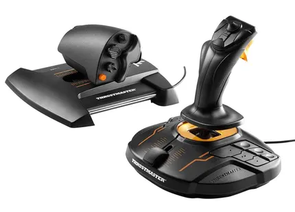 Thrustmaster T16000M FCS Hotas — система управления полетом с джойстиком и рычагом газа, использующая технологию HEART HallEffect AccuRate для ПК