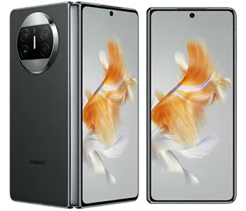 На изображении представлен складной смартфон HUAWEI Mate X3 в раскрытом виде