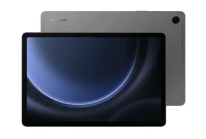 На изображении представлен планшет Samsung Galaxy Tab S9 FE (модель SM-X516) в сером цвете