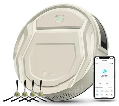 LEFANT Робот-пылесос M210P, ультратонкий, мощный всас, для ковров и шерсти