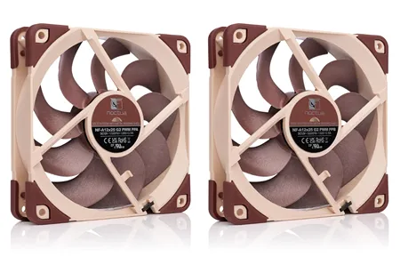 Вентиляторы Noctua NF-A12x25 G2 PWM Sx2-PP, комплект из двух вентиляторов для установки в конфигурации push-pull и side-by-side (коричневые)