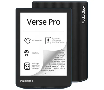 Электронная книга PocketBook Verse Pro с системами подсветки экрана и регулировкой цветовой температуры