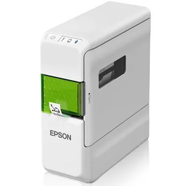 Стильный портативный принтер Epson LW-C410 LabelWorks для дома и офиса, совместим с лентами до 50 дюймов и печатает на лентах шириной до 18 мм