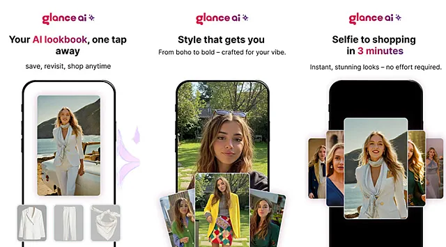 Использование AI Glance на смартфоне Samsung для примерки одежды
