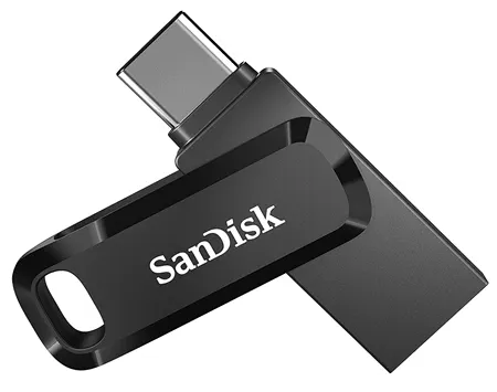 Флешка SanDisk Ultra Dual Drive Go с двойным разъёмом для подключения
