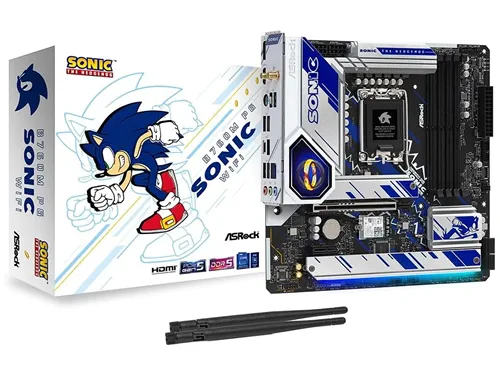 Материнская плата ASRock B760M Sonic Wi-Fi с очень оригинальным дизайном в стиле Sonic