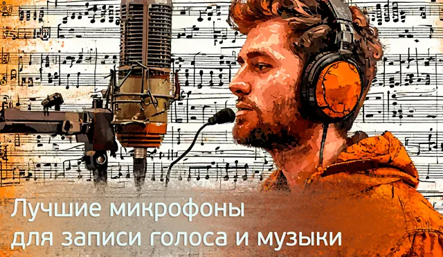 Записи голоса с помощью вокального микрофона