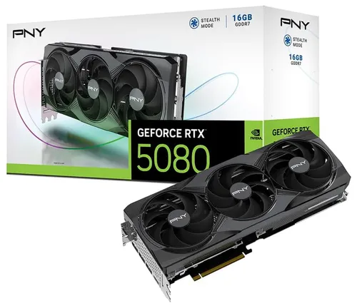 Видеокарта PNY GeForce RTX 5080 16 ГБ OC Triple Fan DLSS 4
