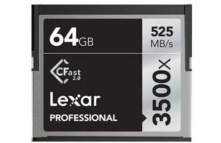 Карта памяти Lexar 3500x CFast 2.0 для записи видео
