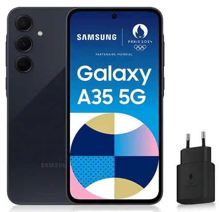 Смартфон Samsung Galaxy A35 в комплекте с зарядным устройством