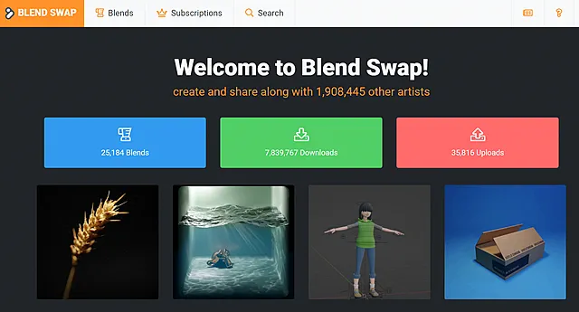 Бесплатные 3D-модели на Blend Swap для пользователей Blender