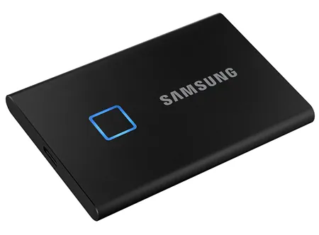 Внешний SSD Samsung T7 Touch со сканером отпечатка пальца