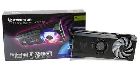 Видеокарта Acer Predator BiFrost Intel Arc A770 OC 16G для бюджетного игрового ПК