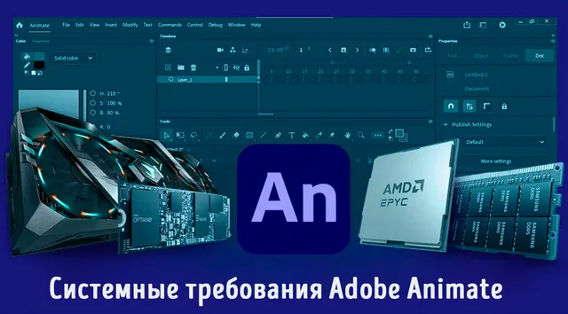 Официальные системные требования Adobe Animate
