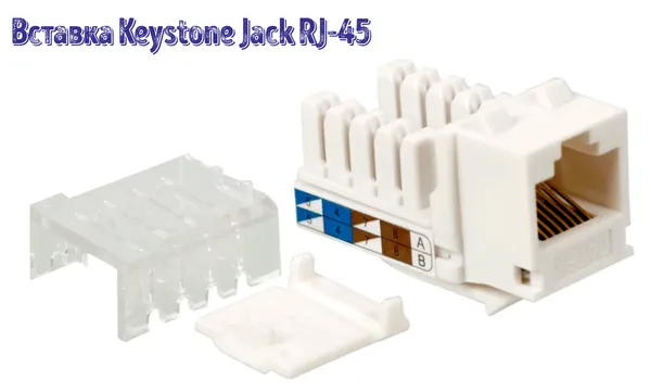 Вставка Keystone Jack RJ-45 для сетевого кабеля