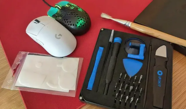 Набор инструментов для очистки компьютерной мыши