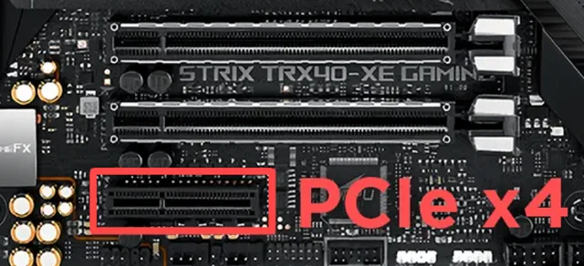 Типичный слот PCIe x4
