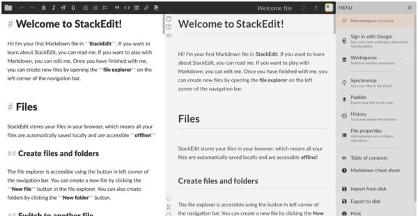 StackEdit – мощный редактор онлайн-контента