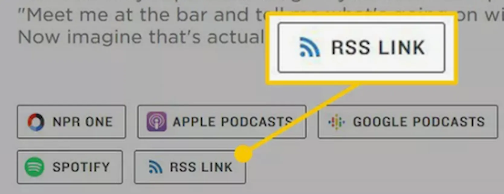 Пример простой ссылки на канал RSS