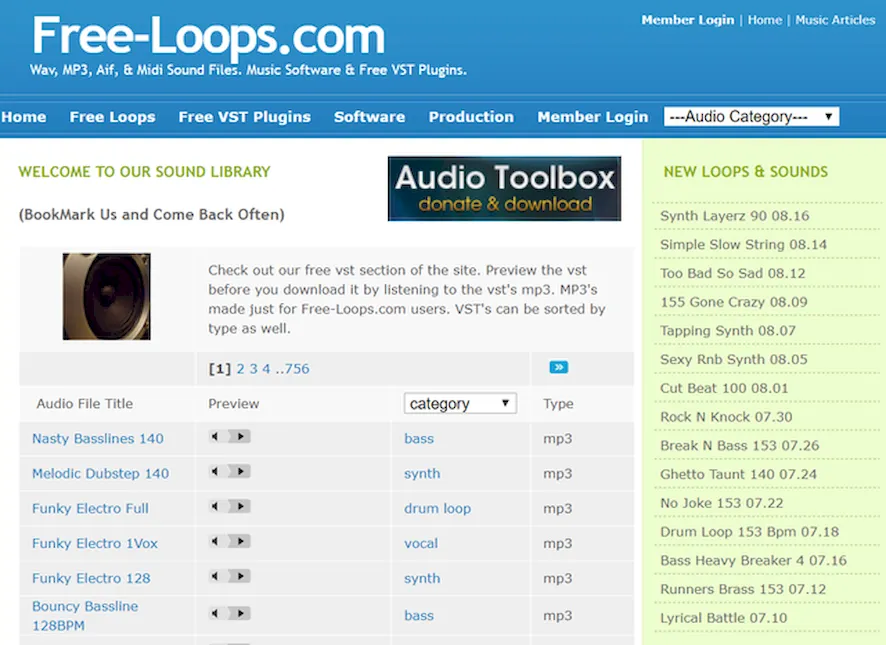 Free-Loops – набор бесплатных звуковых петель и эффектов