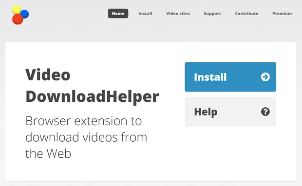 Расширение Video DownloadHelper
