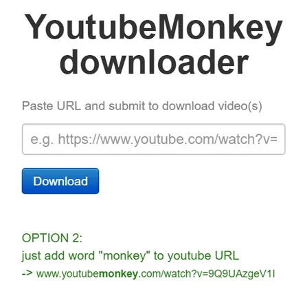 Окно загрузки видео YoutubeMonkey