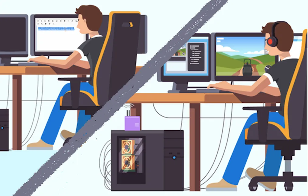 Использование школьником компьютера для науки и компьютерных игр