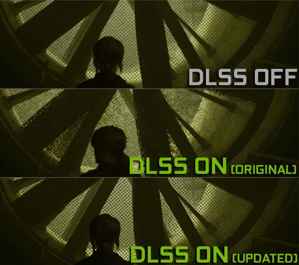 Сравнения качества графики в компьютерных играх с разными версиями технологии DLSS