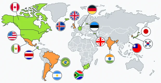 Лучшие страны VPN-серверов для подключения при использовании VPN