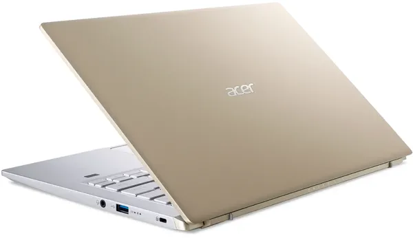 Золотистая крышка ноутбука Acer Swift X