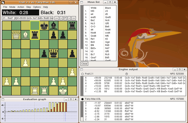Пример шахматной программы на базе XBoard
