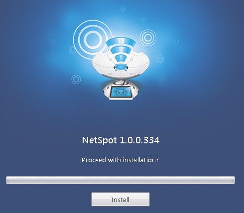Первый экран установки NetSpot