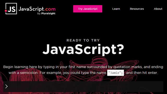 Главная страница портала создателей JavaScript