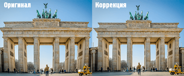 Коррекция искажения линий на фотографии