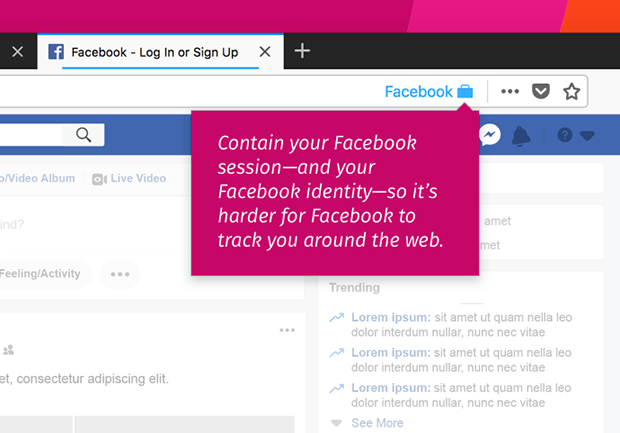 Facebook Container – блокирует слежку социальной сетью