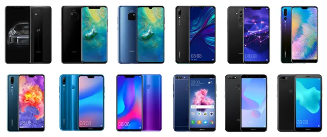 Коллекция популярных смартфонов Huawei