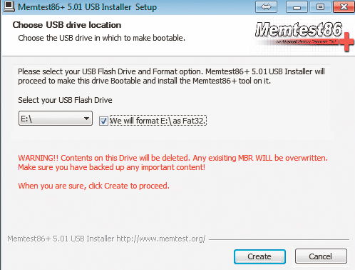 Установка программы Memtest86+ на USB флешку